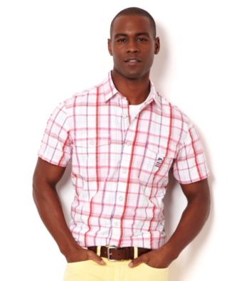 Nautica® Men's Parfait Pink Short Sleeve Woven