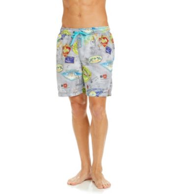 Tommy Bahama® Men's Light Gray Lay of the Land Swim Trunks