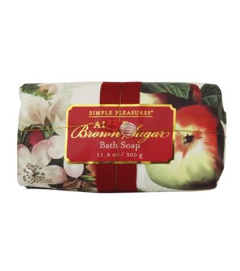 Simple Pleasures Vintage Fruit Apple Brown Sugar Wrapped Bath Soap