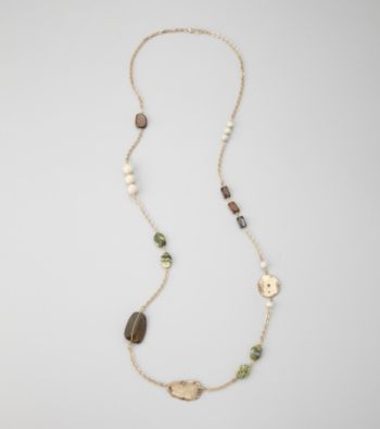 Laura Ashley® Goldtone And Green Turquoise Strand Necklace