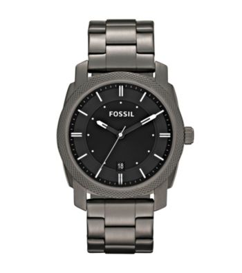 Fossil® Machine Smoke Ion-Plated with Black Dial Men's Dress Watch