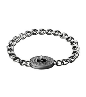 Fossil® Silvertone Glitz Turnlock Loop Chain Bracelet