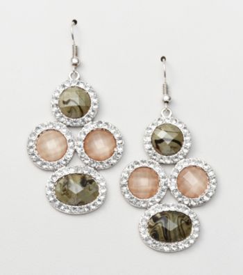 Erica Lyons® Grey Smoke and Mirrors Cluster Drop Pierced Earrings