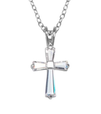 Cubic Zirconia Cross Pendant