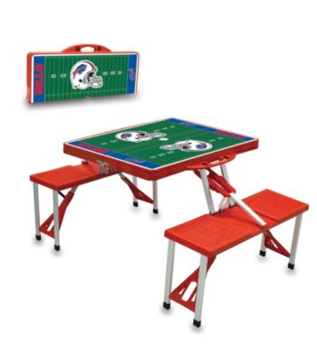 Buffalo Bills Red Picnic Table