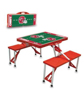 Kansas City Chiefs Red Picnic Table