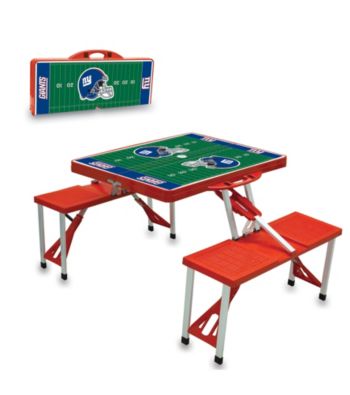 New York Giants Red Picnic Table