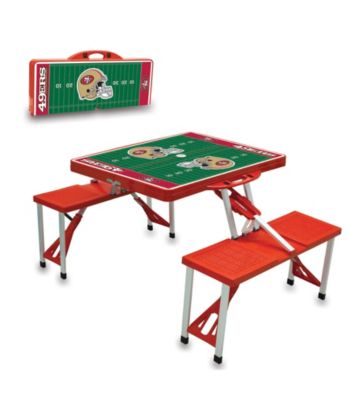 San Francisco 49ers Red Picnic Table
