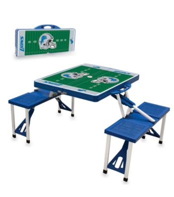 Detroit Lions Blue Picnic Table