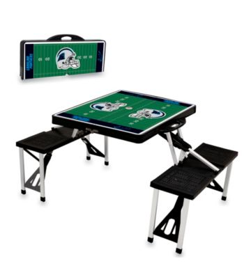Carolina Panthers Black Picnic Table