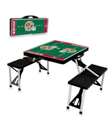 San Francisco 49ers Black Picnic Table