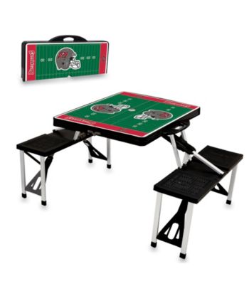 Tampa Bay Buccaneers Black Picnic Table