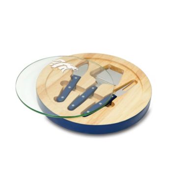 Denver Broncos Ventana Glass Top Cheese Board