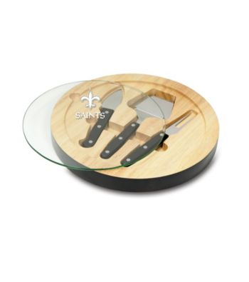 New Orleans Saints Ventana Glass Top Cheese Board