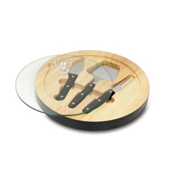 Oakland Raiders Ventana Glass Top Cheese Board