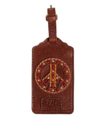 The Sak® Teak W/Peace Sign Lugage Tag