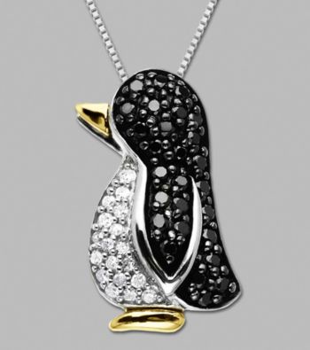 Diamond Penguin Pendant