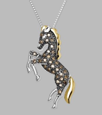 Diamond Horse Pendant