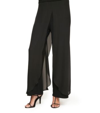 Alex Evenings Pant with Chiffon Panels