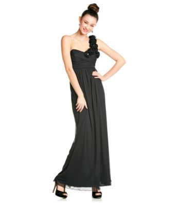 City Triangles® Juniors' Black One Shoulder Gown