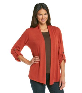 Notations Cardigan with Fold Up Sleeve