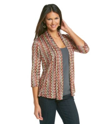 Notations Flame Stitch Cardigan