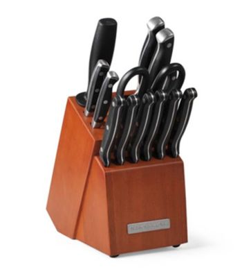 KitchenAid 14pc Triple Riveted Set With Gradual Bolster In Cherry Block