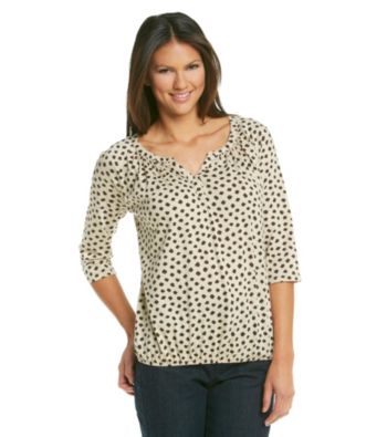 Relativity® Banded Bottom Y-Neck Top