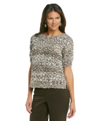 Relativity® Career Metallic Space-Dye Pullover