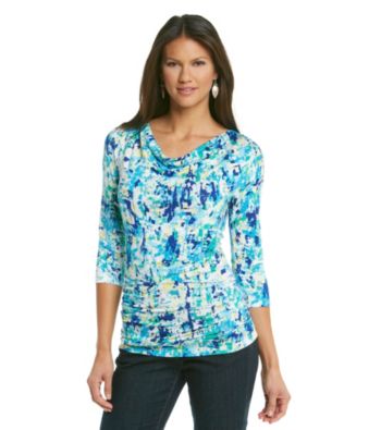Relativity® Career Ruched Drapneck Top