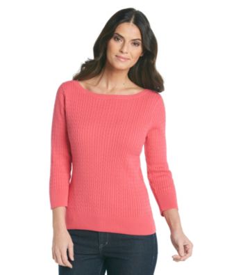 Jeanne Pierre® Cable Boatneck Sweater