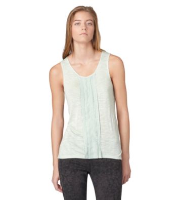 Calvin Klein Jeans Slub Tank with Woven Pleating