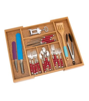 Lipper International Expandable Bamboo Flatware Organizer