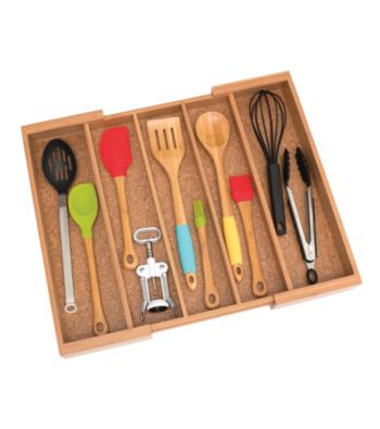Lipper International Expandable Bamboo Utensil Organizer
