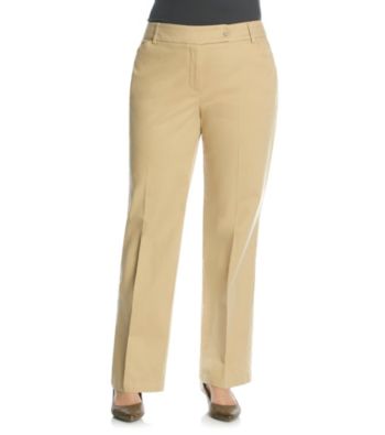 Jones New York Sport Plus Size Twill Extend Tab Pant
