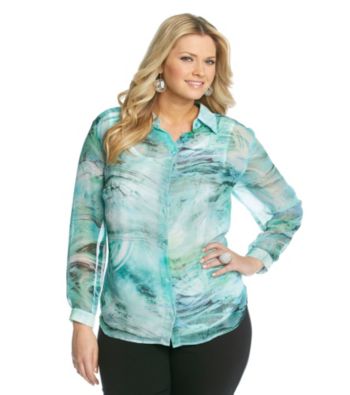 AGB Plus Size Woven Top