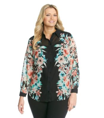 AGB Plus Size Woven Top