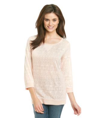 Ruff Hewn Banded-Bottom Burnout Geo Tee