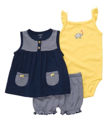 Carter's® Baby Girls' Navy 3-pc. Striped Set