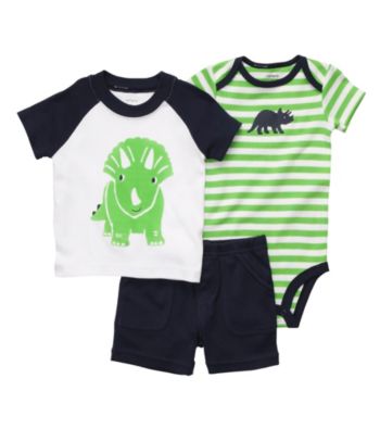 Carter's® Baby Boys' Navy/Green 3-pc. Dino Set