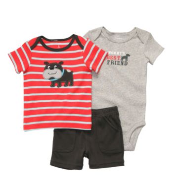 Carter's® Baby Boys' Red Striped 3-pc. Dog Set