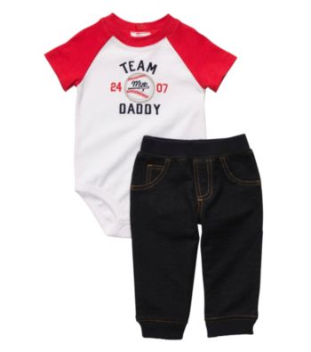 Carter's® Baby Boys' White/Red 2-pc. Daddy's Team Set