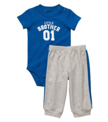 Carter's® Baby Boys' Blue/Grey 2-pc. Little Brother Set