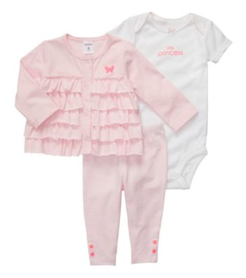Carter's® Baby Girls' Pink 3-pc. Cardigan Set