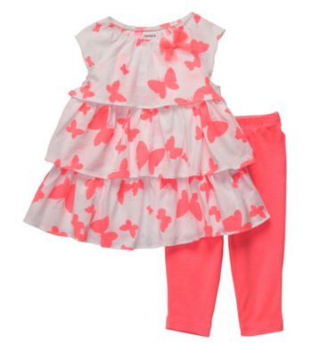 Carter's® Baby Girls' Pink 2-pc. Tiered Butterfly Set