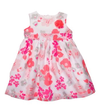 Carter's® Baby Girls' White/Pink Floral Party Dress