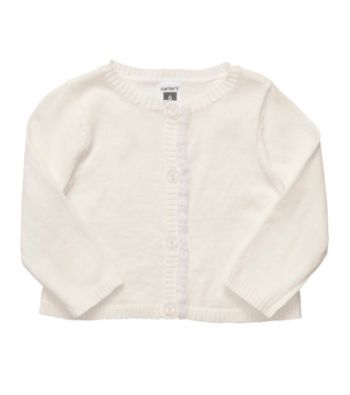 Carter's® Baby Girls' White Cardigan Sweater