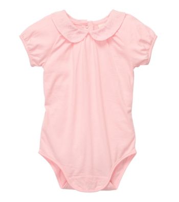 OshKosh B'Gosh® Baby Girls' Pink Woven Collar Bodysuit