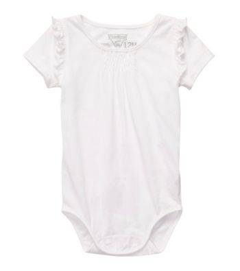 OshKosh B'Gosh® Baby Girls' White Ruffle Sleeve Bodysuit