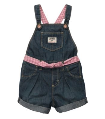 OshKosh B'Gosh® Baby Girls' Denim Shortall